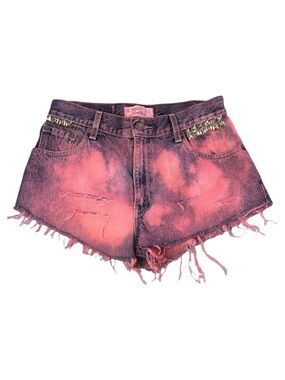 4/$40 Signature by Levi Strauss Tie-Dye Distressed Pink and Purple Denim‎ Jeans